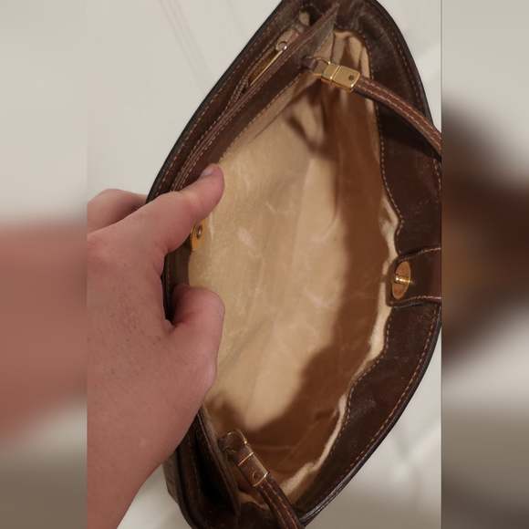 Vintage Bally Monogram Coated Canvas & Leather Shoulder Bag 12" X 7" - Picture 9 of 16